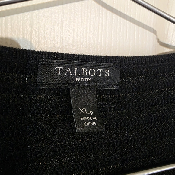 Talbots Black Ribbed Open-Front Jacket - Picture 4 of 4